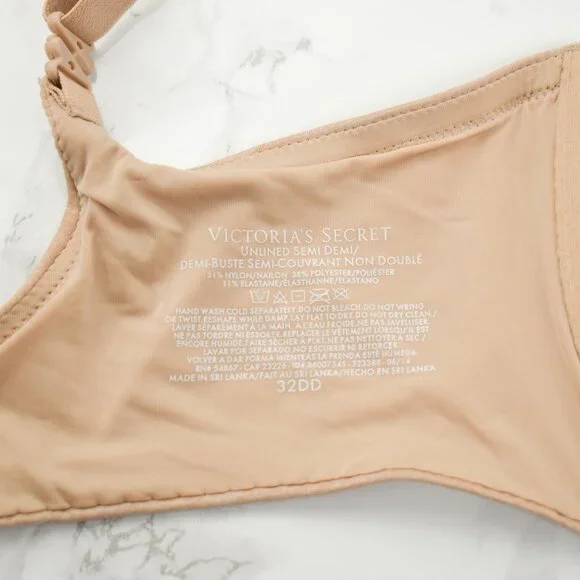 Victoria's Secret Unlined Semi Demi Bra 32DD NWT - Picture 5 of 6